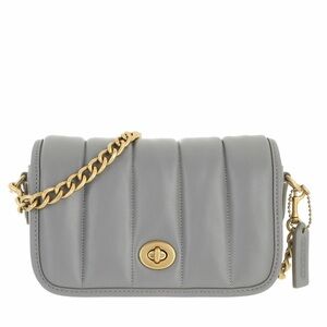 Coach Originals Quilted Turnlock Convertible Dinky 18 Leather Bag Granite Grey